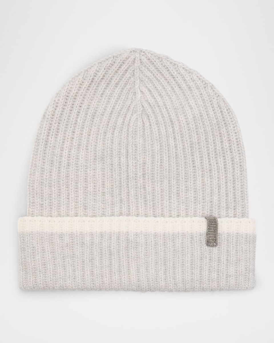 Ribbed Cashmere Beani